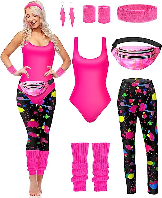 fitness workout suit 80s 90s costume product amazon